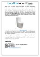 Back to the Wall Toilet – Choose for Stylish and Modern Bathroom.pdf
