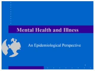 epidemiology of mental health.ppt