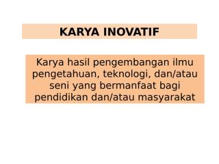 Karya Inovatif & Jenisnya (Semarang).pptx