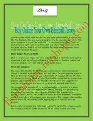 Buy Online Your Own Baseball Jersey.pdf