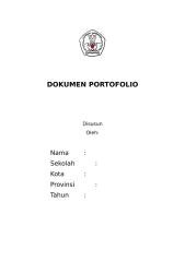FORMAT DOKUMEN PORTOFOLIO 2009.doc